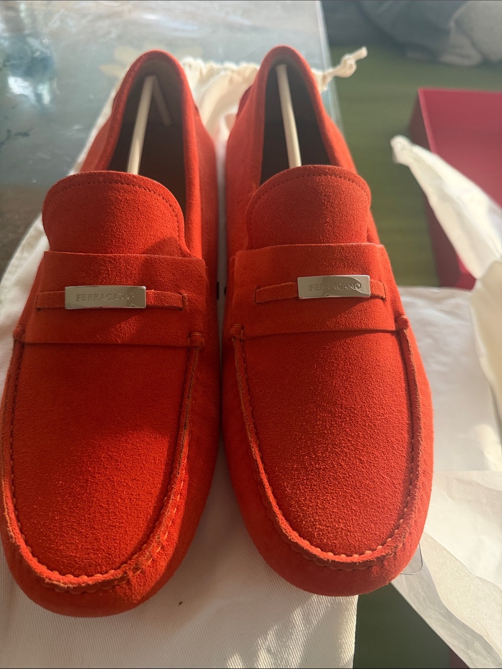 Ferragamo loafers.